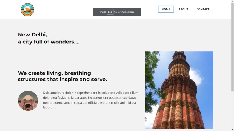 my-city-landing-page – screenshot 1