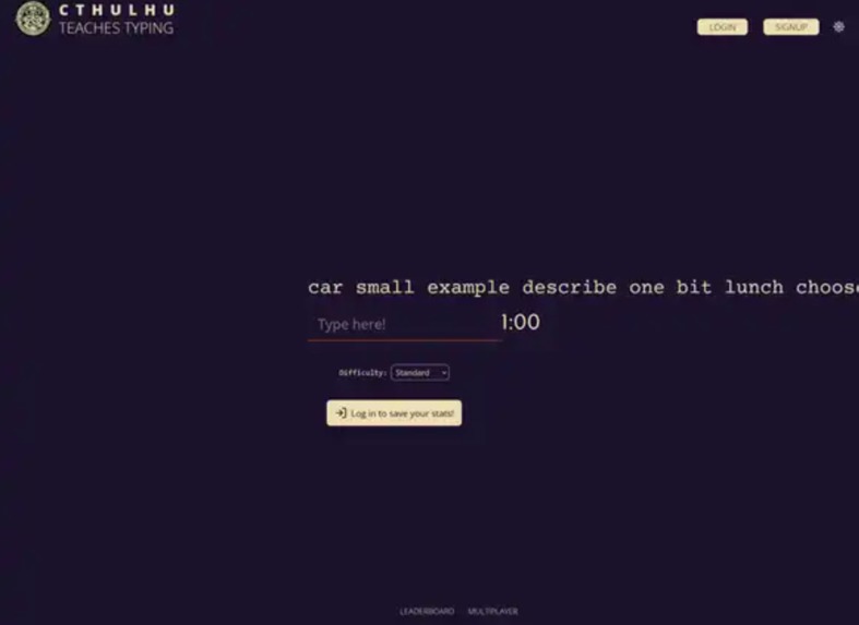 Cthulhu Teaches Typing – screenshot 1