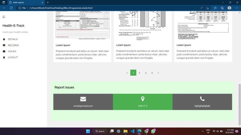 Health-E-Track – screenshot 1