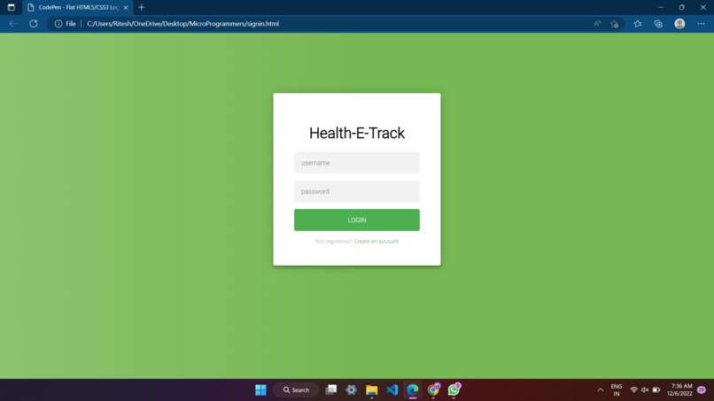 Health-E-Track – screenshot 2
