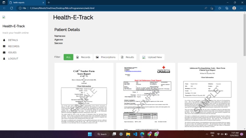 Health-E-Track – screenshot 3