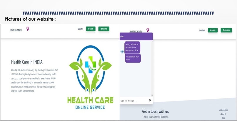 Health monitoring system  – screenshot 1