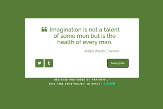 Quotes Machine wih React JS