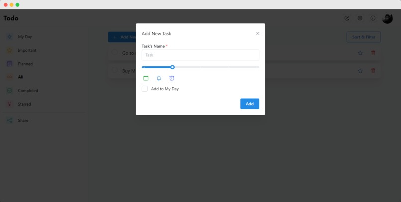 Todo App – screenshot 2