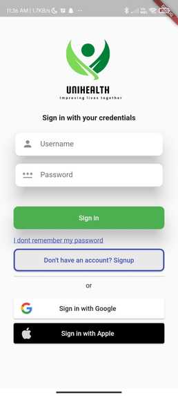 Unihealth – screenshot 1
