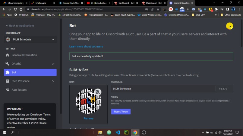 MLH-Schedule-BOT – screenshot 1