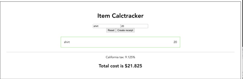 Items Receipt App – screenshot 1