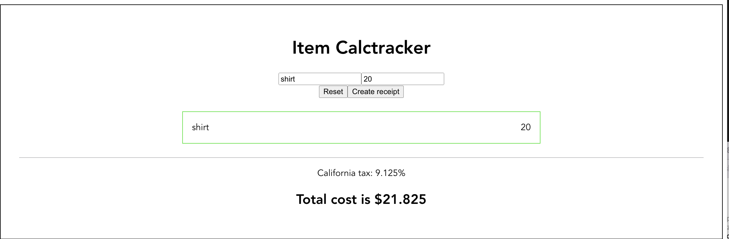Items receipt app devpost