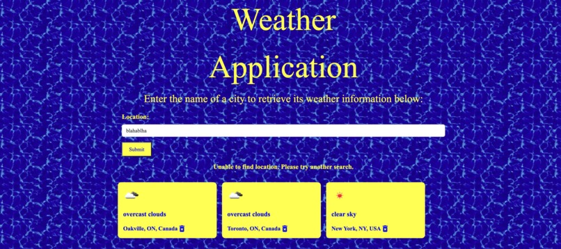 Weather Website – screenshot 1