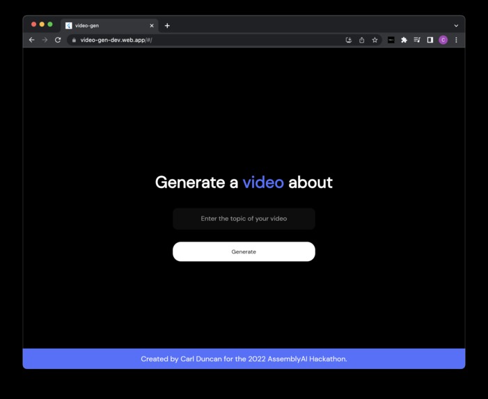 video-gen – screenshot 2