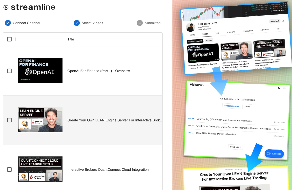 Streamline - Beautiful Websites for Your YouTube Channel | Devpost