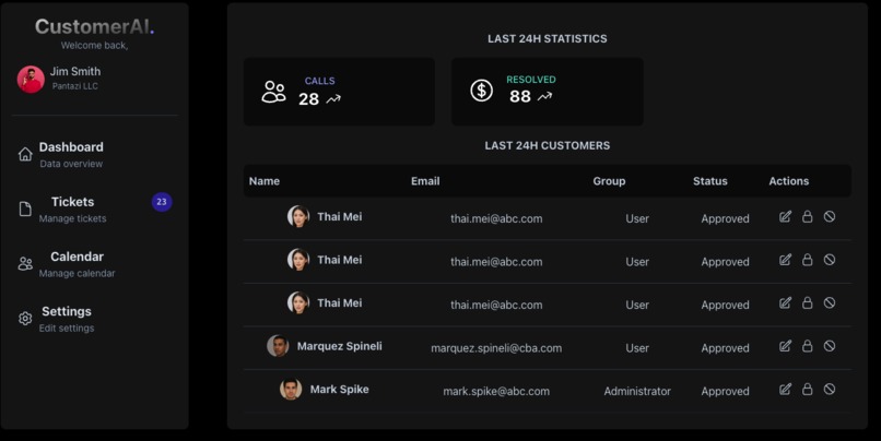 Customer AI  – screenshot 2