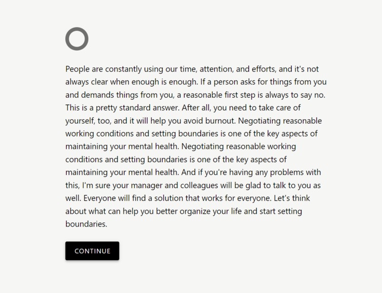 Self-analysis tool based on CBT & GPT-3 – screenshot 2