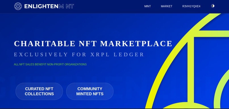 EnlightenMint Charitable NFT Marketplace – screenshot 1