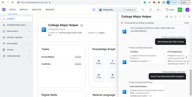 College Major Helper – screenshot 1