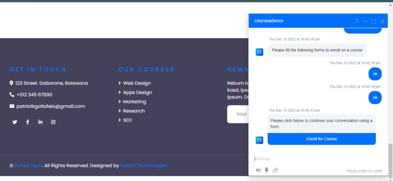 Course Advisor – screenshot 2