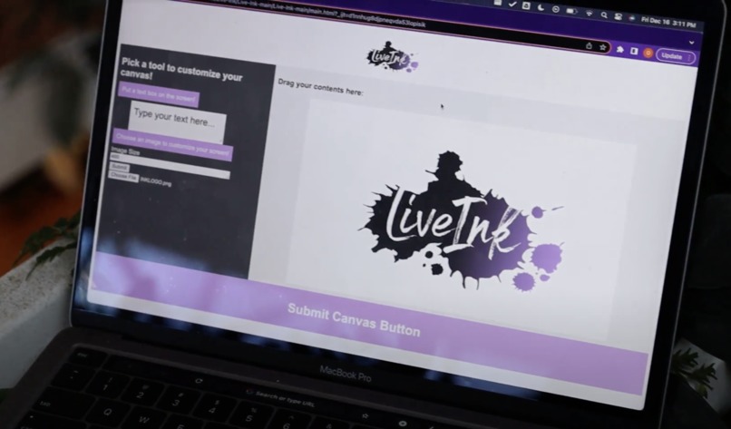 ESE 1110, Team 06, LiveINK – screenshot 2