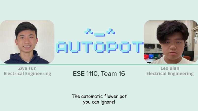 ESE 1110, Team 16, AutoPot – screenshot 1
