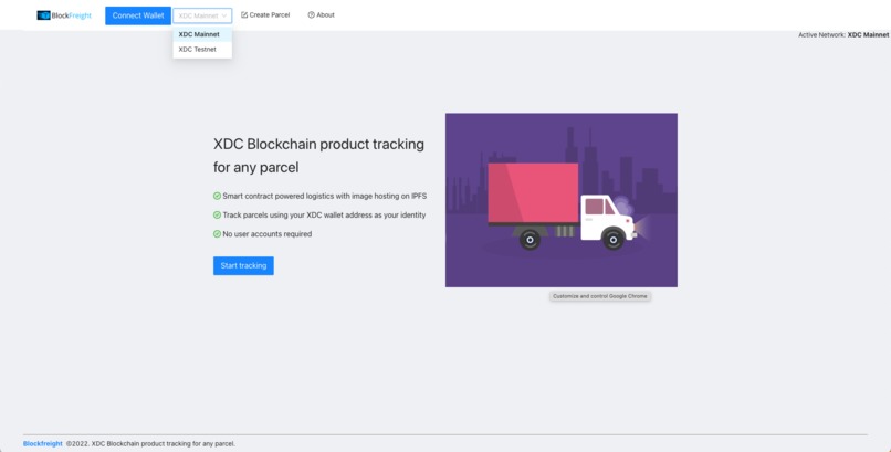 BlockFreight - XDC Blockchain parcel tracking – screenshot 1