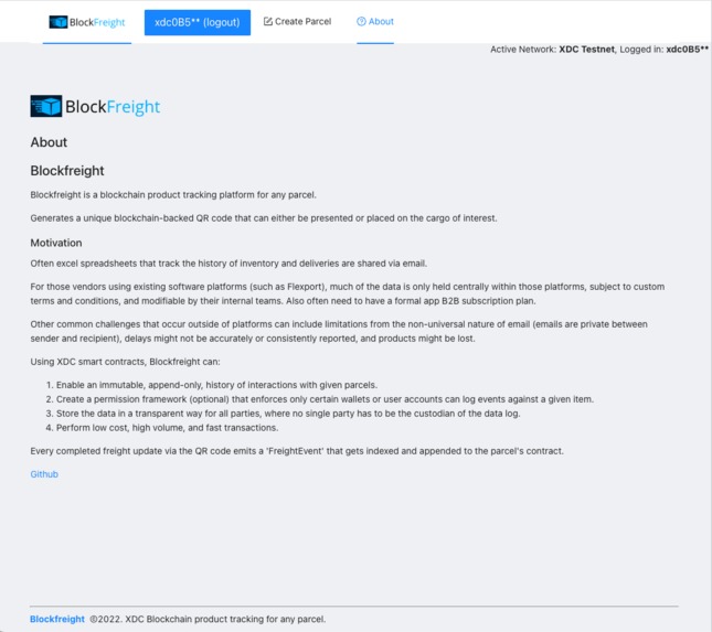 BlockFreight - XDC Blockchain parcel tracking – screenshot 13