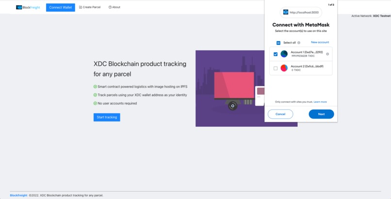 BlockFreight - XDC Blockchain parcel tracking – screenshot 2
