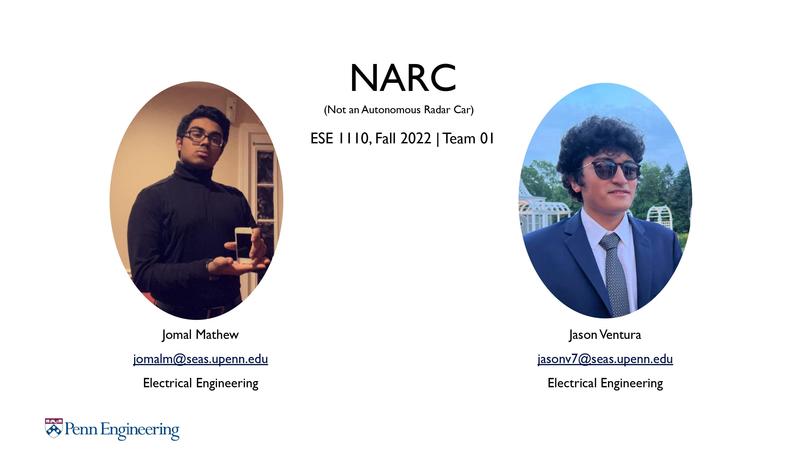 ESE 1110, Team 01, NARC – screenshot 1