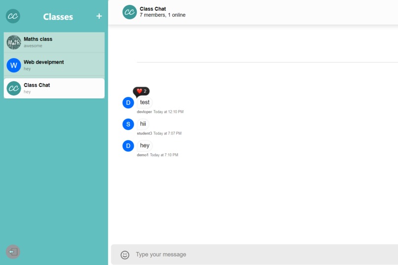 Class Chat – screenshot 1