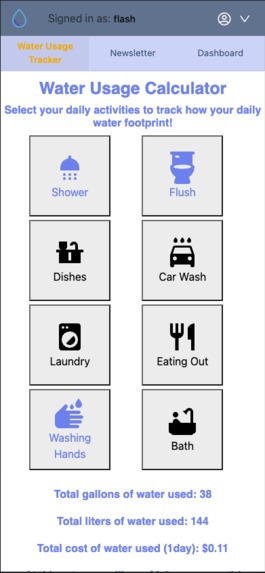 Daily Drip: Water Footprint Tracker and Newsletter! – screenshot 2