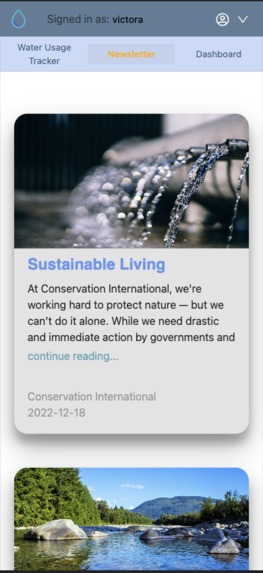 Daily Drip: Water Footprint Tracker and Newsletter! – screenshot 3