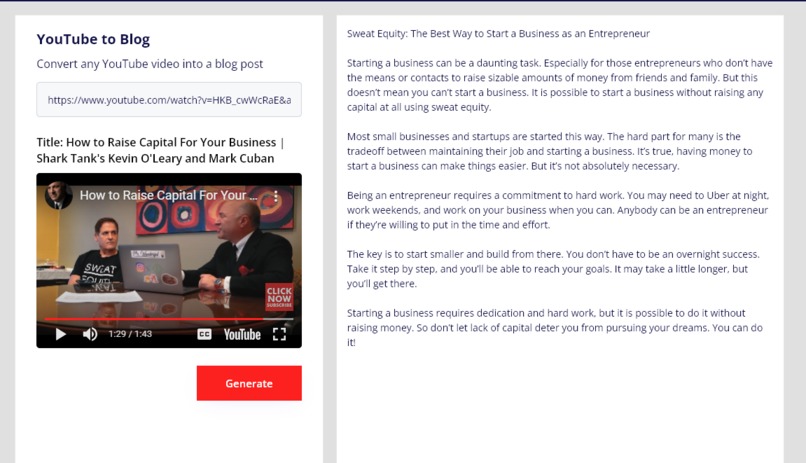 ReadYouTube.co - YouTube to Blogs – screenshot 2