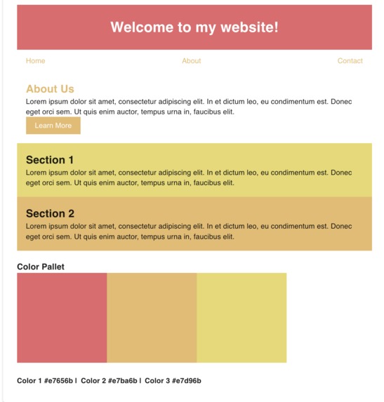 Color pallet generator – screenshot 1