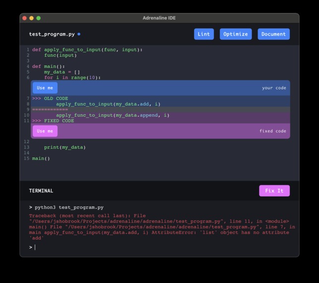 Adrenaline IDE – screenshot 1