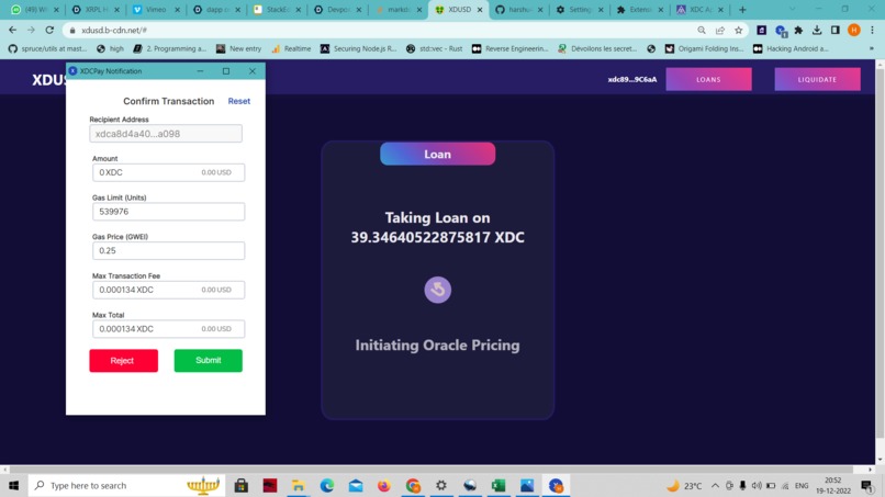XDUSD – screenshot 2