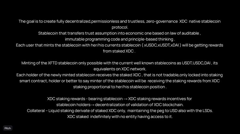 XFTD - XDC STAKING REWARDS - BEARING STABLECOIN – screenshot 5