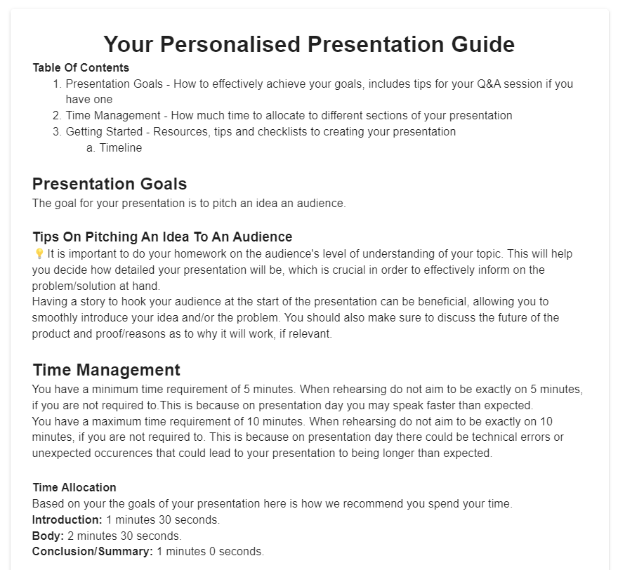 Presentation Aid Devpost