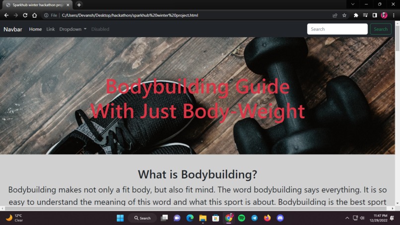 BodyBuilding Guide Website – screenshot 1