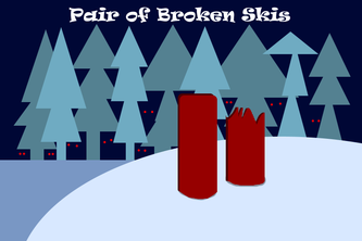 Pair of Broken Skis