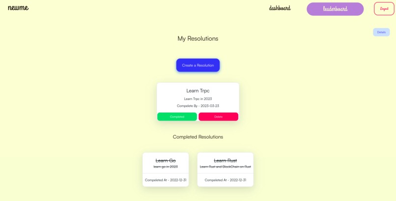 NewMe – screenshot 2