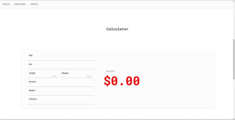INSURA, an ML-Powered Insurance Premium Calculator – screenshot 2