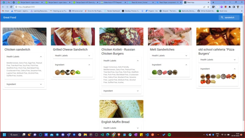 Food finder – screenshot 1