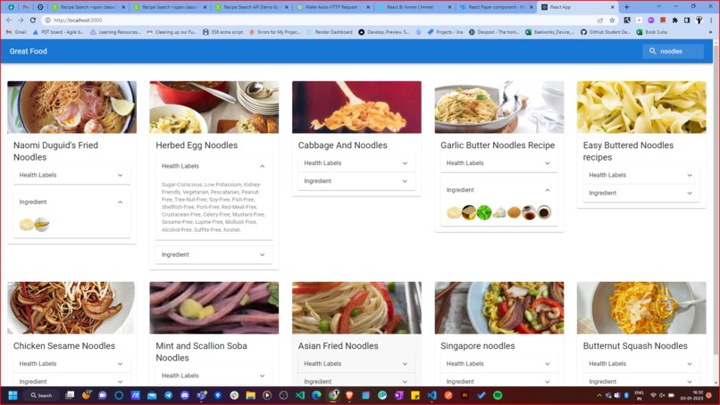 Food finder – screenshot 2