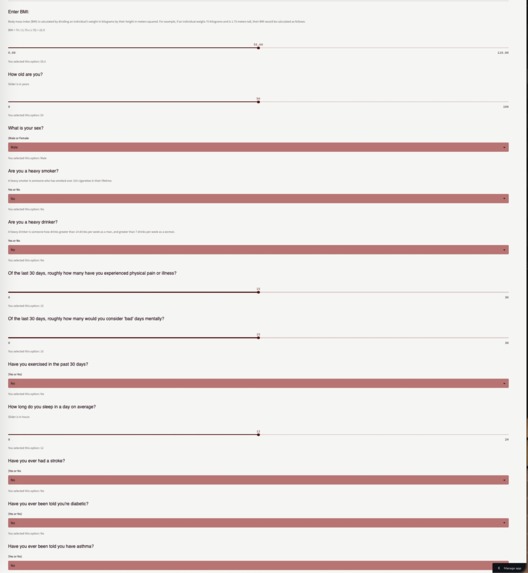 Accessible South Asian Heart Health Calculator – screenshot 2