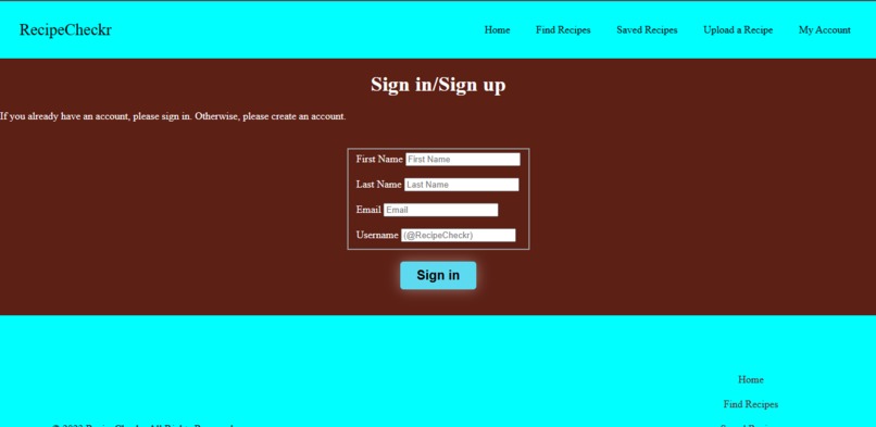 RecipeCheckr – screenshot 1