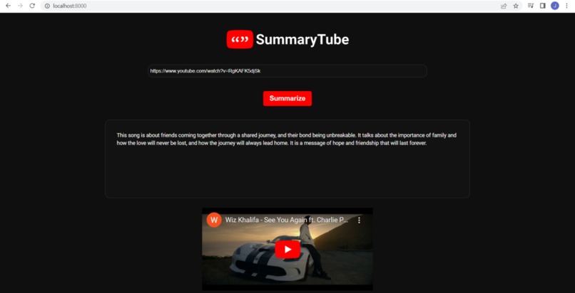 SummaryTube (DNF) – screenshot 2
