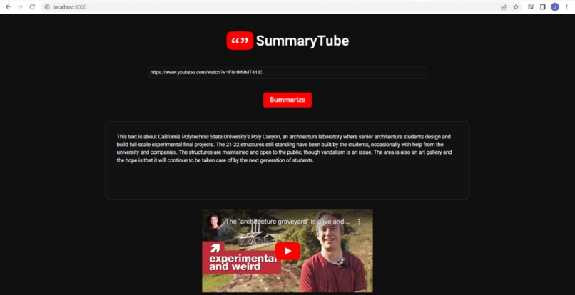 SummaryTube (DNF) – screenshot 3