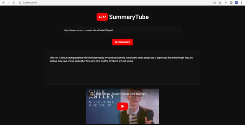 SummaryTube (DNF) – screenshot 4