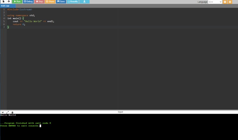Hello World – screenshot 1