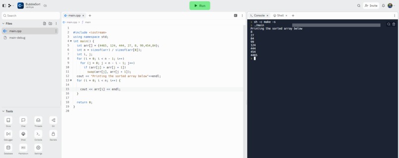Sorting Method - Bubble sort – screenshot 1