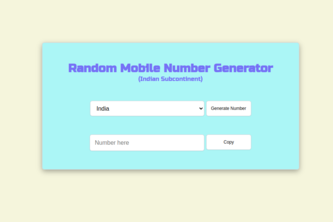 Mobile Number Generator | Devpost