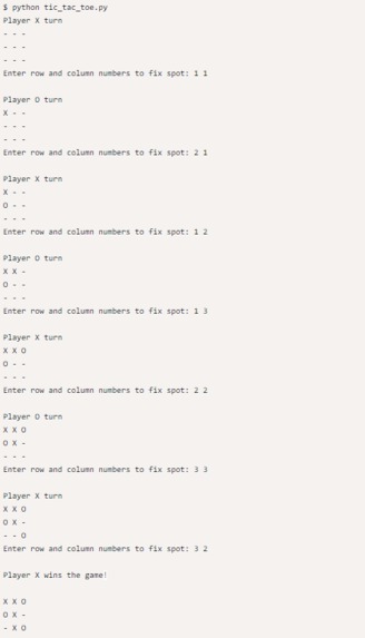 Text-based Tic-Tac-Toe Game – screenshot 2